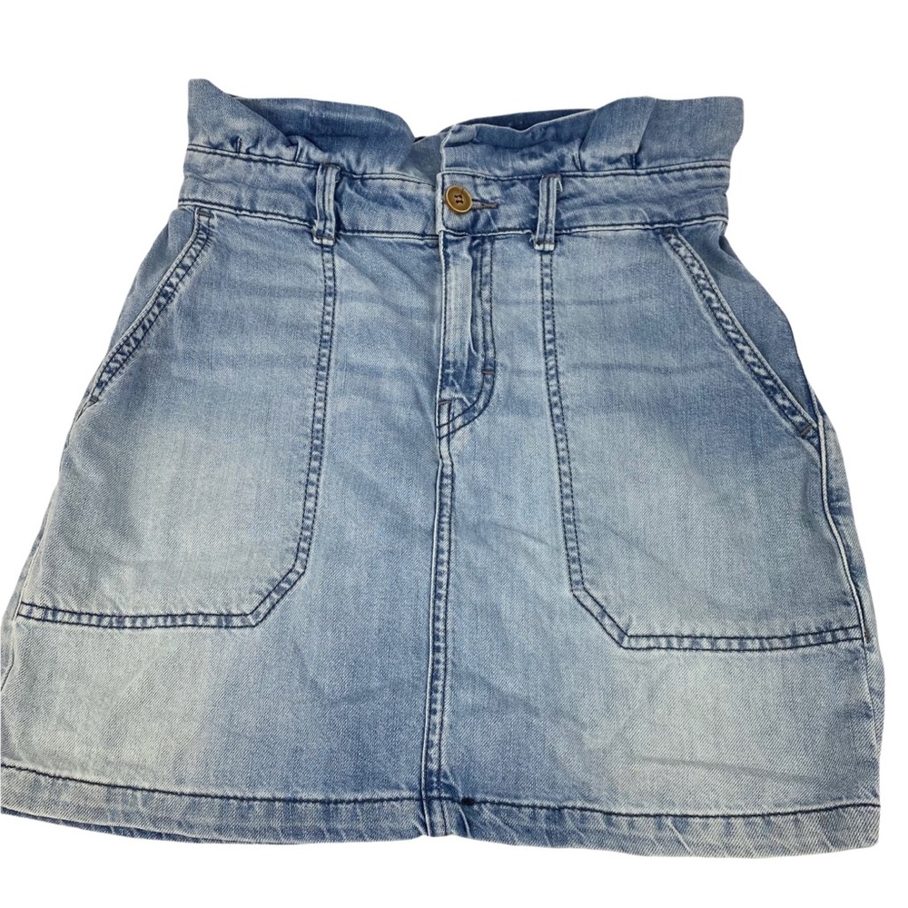 Free People Paper Bag Splendor in the Grass Denim Skirt Size 2 - Picture 10 of 10